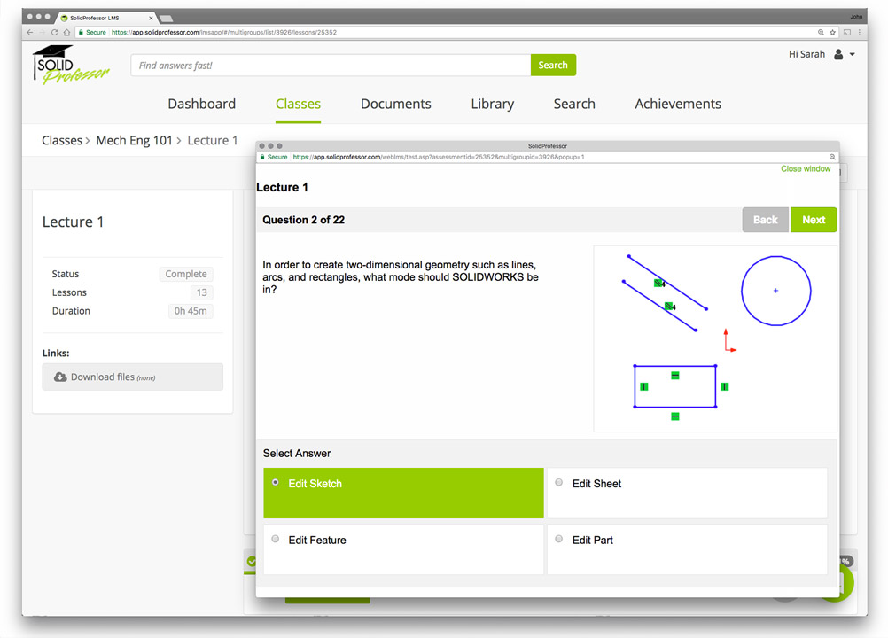 testing and achievements